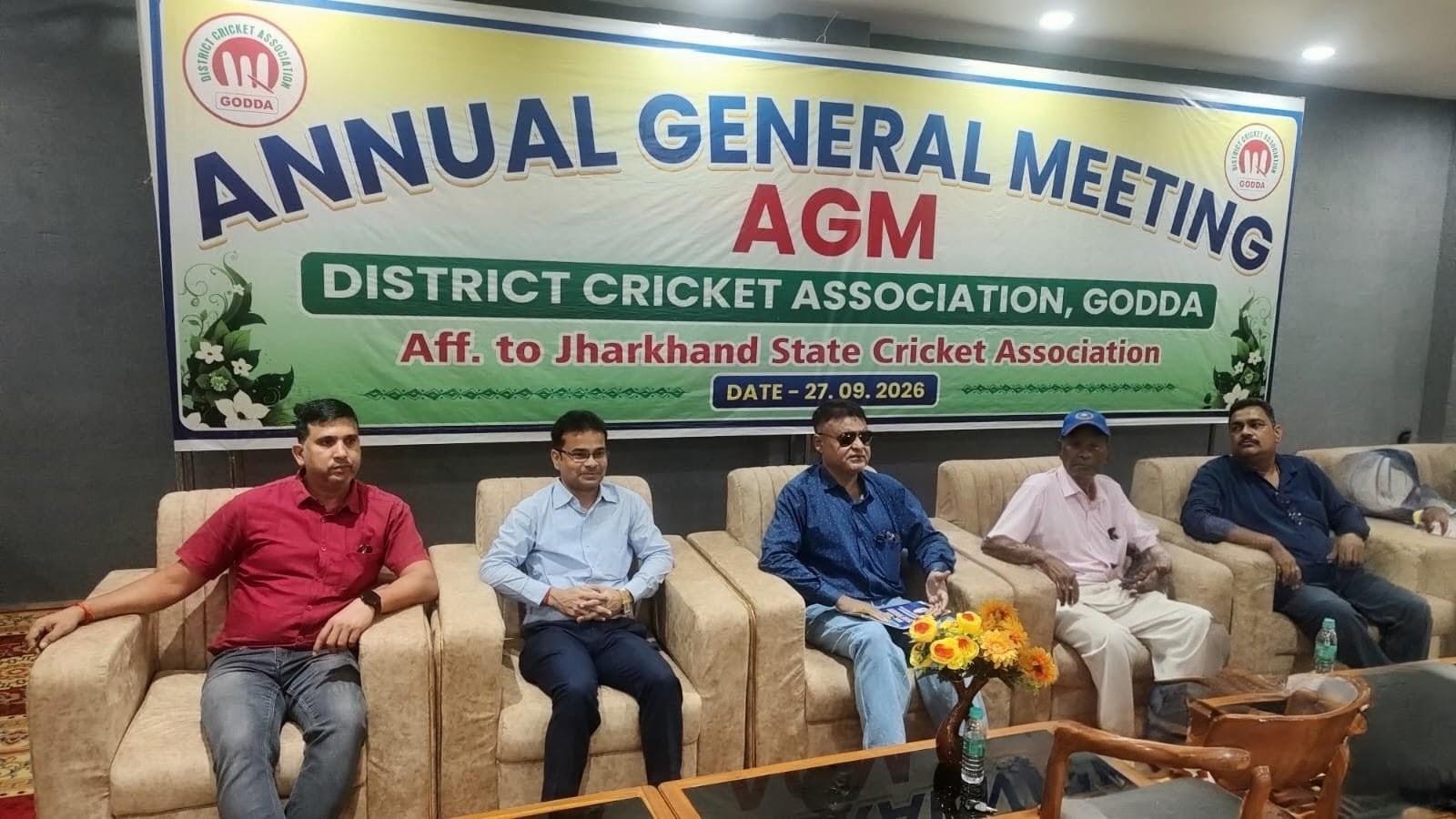 DCA Godda Secretary - Shree Ranjan Kumar posing with DCA member during AGM